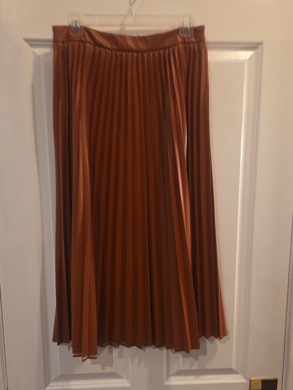 Alfani Copper Pleated Midi Skirt